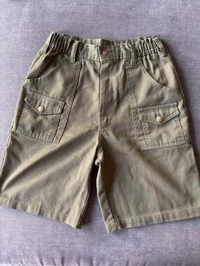 Vtg 80s/90s Boy Scout Twill Utility Cargo Shorts Green Size 14 / Waist 27